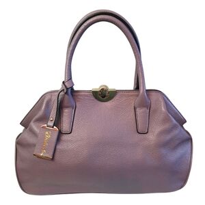 Vintage Lavendar Bostanten Leather Satchel Bag